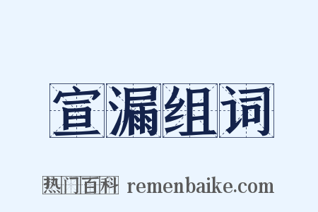 宣漏组词是什么意思的图片